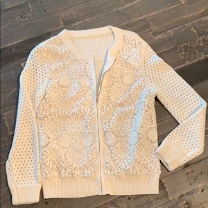Tory Burch Trixy Crocheted Sweater